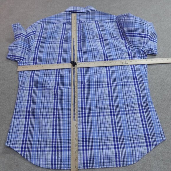 Polo Ralph Lauren Mens Shirt 2XL Blue Seersucker Slim NEW - Picture 7 of 9